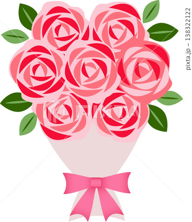 バラの花束 138322122