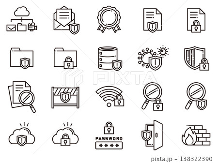 セキュリティアイコン07 Security icons セキュリティアイコン07 Security icons 138322390