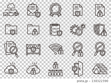 セキュリティアイコン07 Security icons セキュリティアイコン07 Security icons 138322390