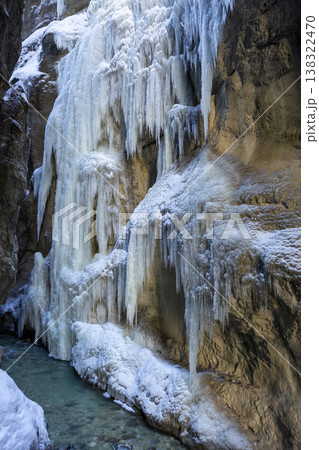 Partnachklamm or Partnach gorge in wintertime Partnachklamm or Partnach gorge in wintertime 138322470