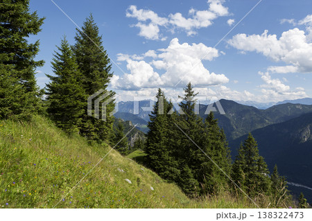View from mountain top of Teufelstaettkopf in Bavaria, Germany View from mountain top of Teufelstaettkopf in Bavaria, Germany 138322473