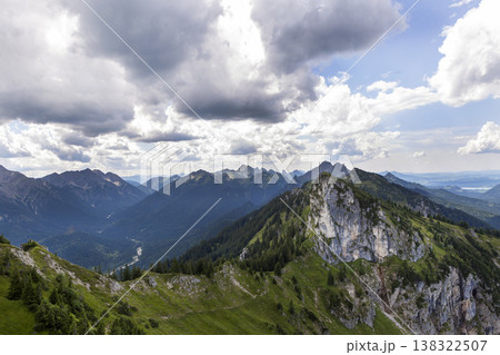 View from mountain top of Teufelstaettkopf in Bavaria, Germany View from mountain top of Teufelstaettkopf in Bavaria, Germany 138322507