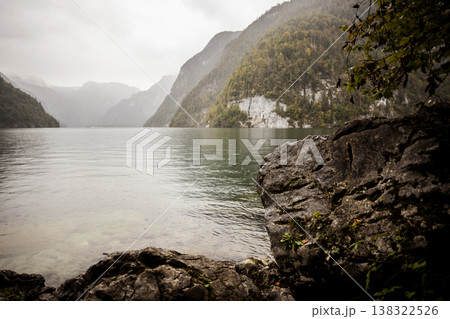 Lake Konigssee in autumn, Bavaria, Germany Lake Konigssee in autumn, Bavaria, Germany 138322526
