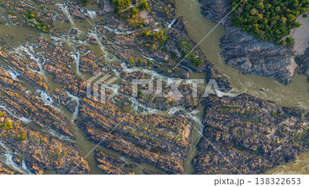 Wild Rapids and Rock Formations at Tat Khone Phapheng Wild Rapids and Rock Formations at Tat Khone Phapheng 138322653