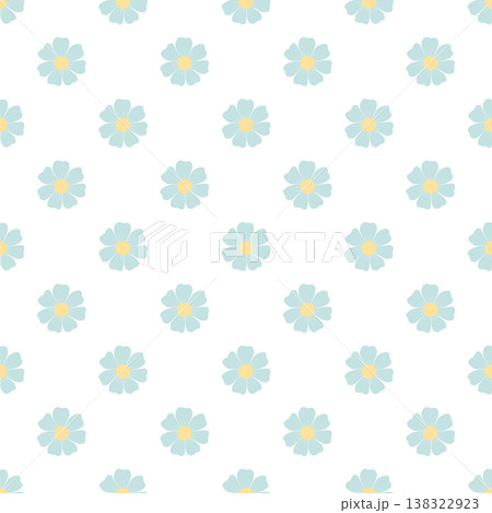 Seamless Pattern of Vibrant Light Blue Spring Flower, Artistic Floral Illustration for Textile, Fashion Apparel and Dark Botanical Wallpaper Seamless Pattern of Vibrant Light Blue Spring Flower, Artistic Floral Illustration for Textile, Fashion Apparel and Dark Botanical Wallpaper 138322923