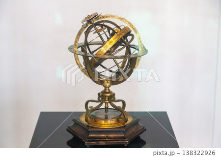 Antique Golden Brass Armillary Sphere Antique Golden Brass Armillary Sphere 138322926
