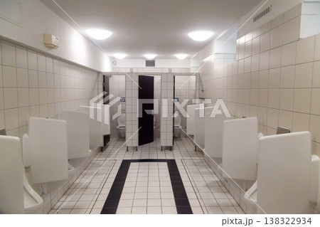 Modern Public Mens Restroom Interior Modern Public Mens Restroom Interior 138322934