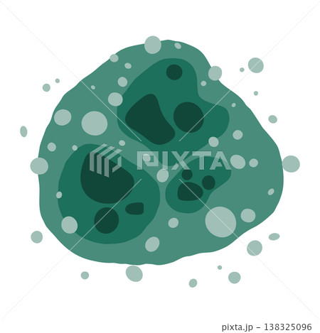 Toxic mold spores spread across the wet surface, creating contamination and respiratory risk. Vector illustration 138325096