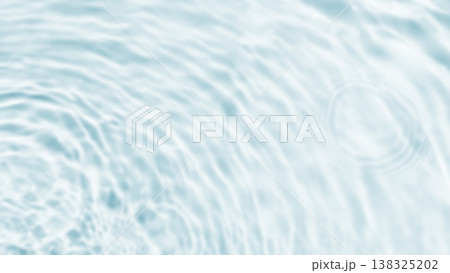 水面に浮かぶ波紋の背景　透明感 138325202