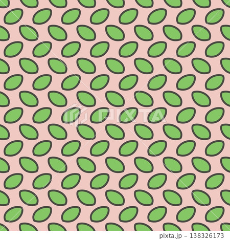 Leaves seamless pattern. Green on pink, fashionable color combination abstract design. Trendy print for fabric, wallpaper, backdrop, vector background Leaves seamless pattern. Green on pink, fashionable color combination abstract design. Trendy print for fabric, wallpaper, backdrop, vector background 138326173