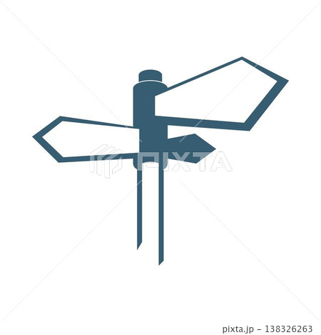 Signpost direction icon design 138326263