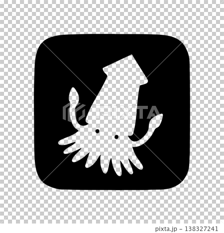 Squid (monochrome icon) 138327241