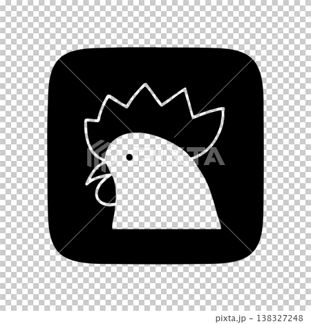 Chicken, chicken meat image, monochrome icon 138327248