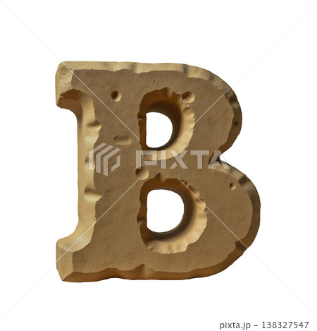 Stone letter b 3d render textured alphabet character weathered ancient font typography. Stone letter b 3d render textured alphabet character weathered ancient font typography. 138327547