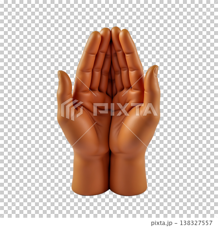 Two cupped human hands with palms open together in a gesture of offering or receiving. Two cupped human hands with palms open together in a gesture of offering or receiving. 138327557