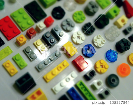 Colorful construction kit for children play out in order detailed  138327844