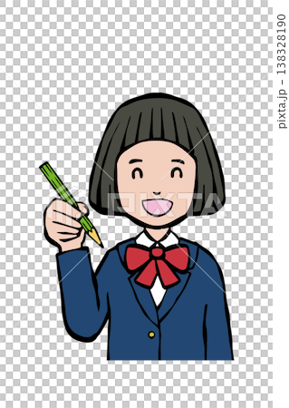 制服の女の子 笑顔 上半身 制服の女の子 笑顔 上半身 138328190