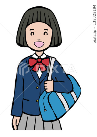 女の子笑顔 制服ブレザー 女の子笑顔 制服ブレザー 138328194
