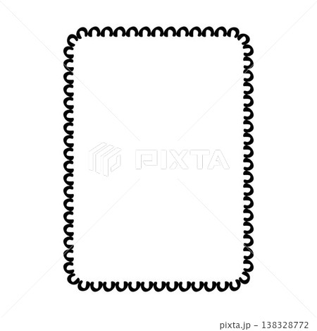 Wave Pattern Rounded Square Border Frame Curved Dotted Vector Illustration Wave Pattern Rounded Square Border Frame Curved Dotted Vector Illustration 138328772