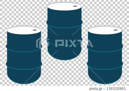 原油が入ったドラム缶とオイル漏れのエネルギー資源イメージイラスト 原油が入ったドラム缶とオイル漏れのエネルギー資源イメージイラスト 138328901