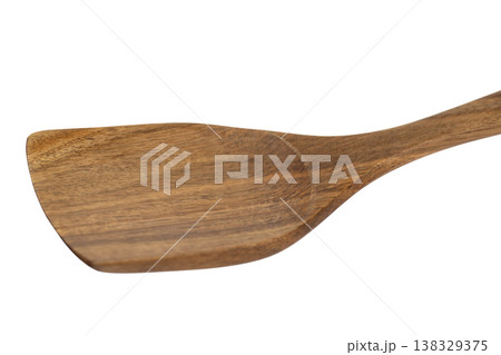wooden kitchen spoons isolated on a white background 138329375