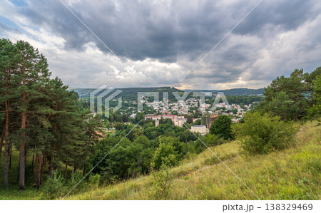 View of the mountains and Kislovodsk from the observation decks of the Kislovodsk Park View of the mountains and Kislovodsk from the observation decks of the Kislovodsk Park 138329469