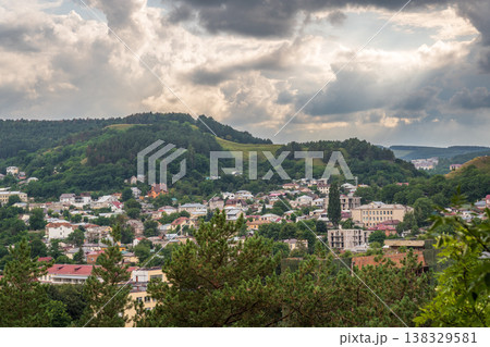 View of the mountains and Kislovodsk from the observation decks of the Kislovodsk Park View of the mountains and Kislovodsk from the observation decks of the Kislovodsk Park 138329581