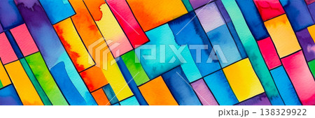 Bright multicolor background with colorful abstract pattern 138329922