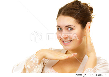 Woman with no makeup Woman with no makeup 138330606