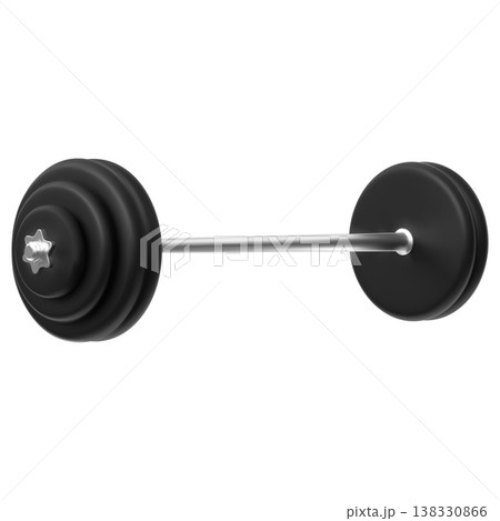 Barbell realistic 3D vector icon, barbell with multiple weights plates for gym strength workout training sport equipment Barbell realistic 3D vector icon, barbell with multiple weights plates for gym strength workout training sport equipment 138330866