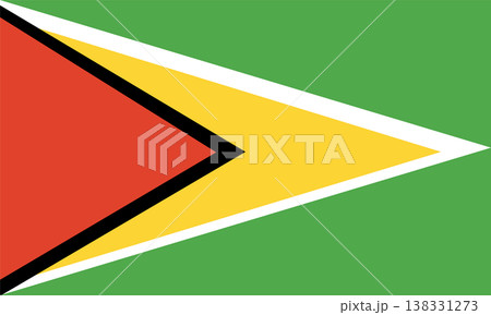 The Rectangular flag of Guyana. The Rectangular flag of Guyana. 138331273