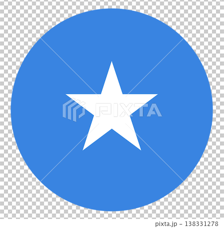 Round Flag of Somalia isolated in circle shape. Flag Icon. Round Flag of Somalia isolated in circle shape. Flag Icon. 138331278