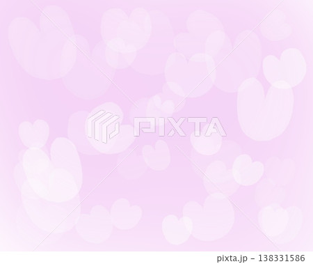 ピンク色のハートがいっぱいの背景 138331586