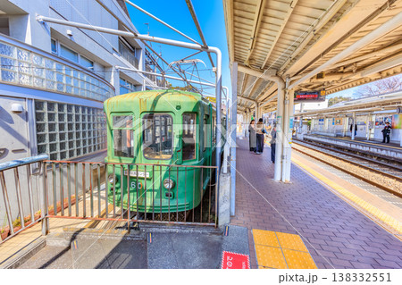 東京 世田谷区 東急世田谷線 宮の坂駅に展示されてる旧玉電車両 東京 世田谷区 東急世田谷線 宮の坂駅に展示されてる旧玉電車両 138332551