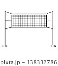 Volleyball net isolated on a white background for sports equipment 138332786