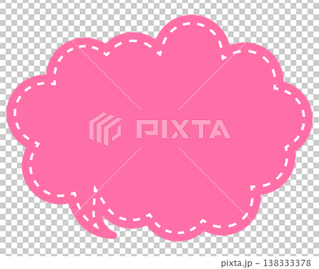 Simple color speech bubble with a rounded cloud shape Simple color speech bubble with a rounded cloud shape 138333378
