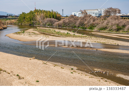 木津川風景　京都府八幡市 138333487