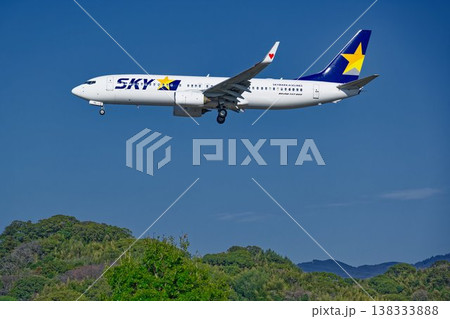 スカイマークのボーイング737-800型旅客機 スカイマークのボーイング737-800型旅客機 138333888