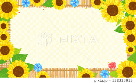ヒマワリをイメージしたイラスト 138333913