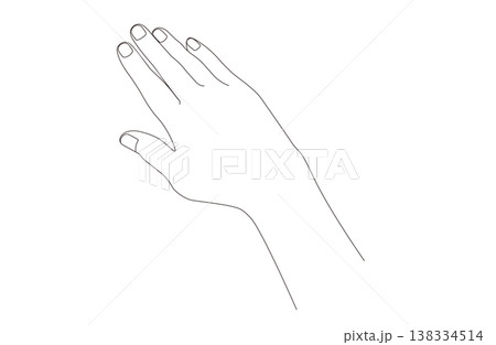 取扱説明書用の手のイラスト(線画・拭く) 取扱説明書用の手のイラスト(線画・拭く) 138334514