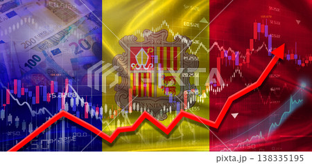 Andorra financial growth on market graph. Andorra economic growth on financial graph Andorra financial growth on market graph. Andorra economic growth on financial graph 138335195