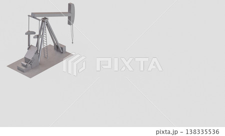 Oil Pump Jack Petroleum Industry Equipment On White Background 3d render. Oil Pump Jack Petroleum Industry Equipment On White Background 3d render. 138335536