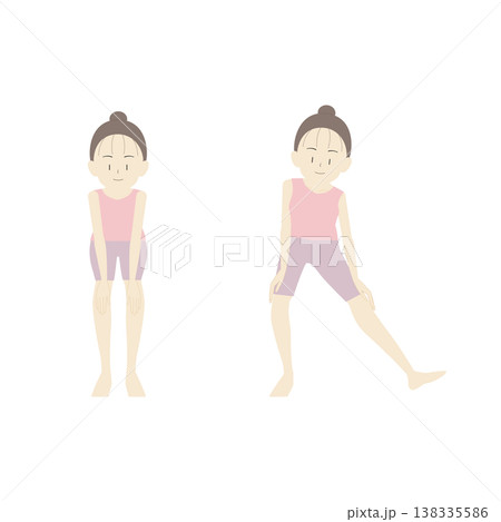 ストレッチをする女性 138335586