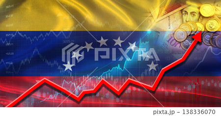 Venezuela financial growth on market graph. Venezuela economic growth on financial graph Venezuela financial growth on market graph. Venezuela economic growth on financial graph 138336070