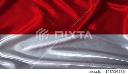 National flag of Monaco with cloth texture. Monaco flag with realistic texture background National flag of Monaco with cloth texture. Monaco flag with realistic texture background 138336186
