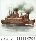 an AI Image Generator, Vintage Steamship Sails Calm Waters 138336709
