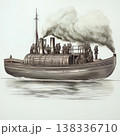an AI Image Generator, Vintage Steamship Sails Calm Waters 138336710