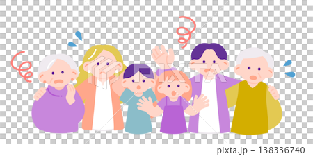 困った状況でも支え合う家族三世代　家族の悩み・トラブル・心配 138336740
