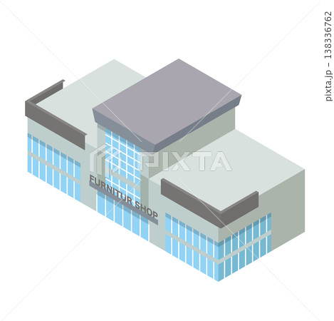 家具ショップの建物イラスト 138336762