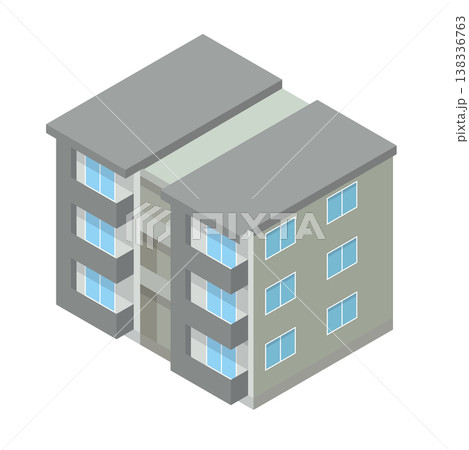 団地の建物イラスト 138336763